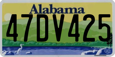 AL license plate 47DV425