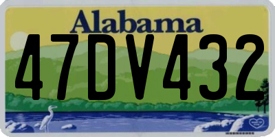 AL license plate 47DV432