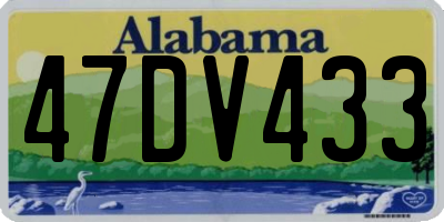 AL license plate 47DV433