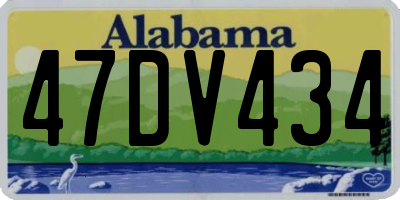 AL license plate 47DV434