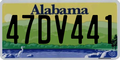 AL license plate 47DV441