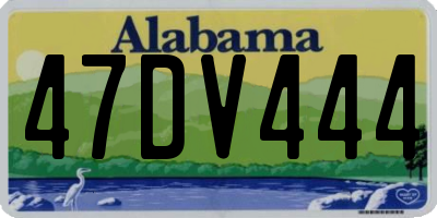 AL license plate 47DV444