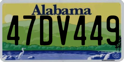 AL license plate 47DV449