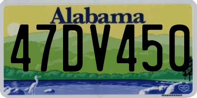 AL license plate 47DV450