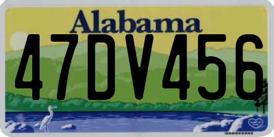 AL license plate 47DV456