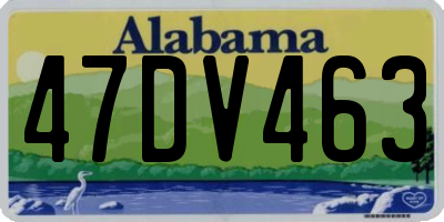 AL license plate 47DV463