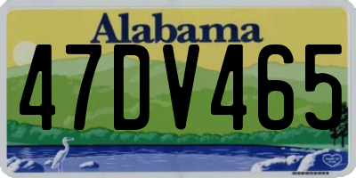 AL license plate 47DV465