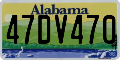 AL license plate 47DV470