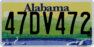 AL license plate 47DV472