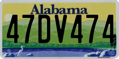 AL license plate 47DV474