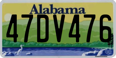 AL license plate 47DV476