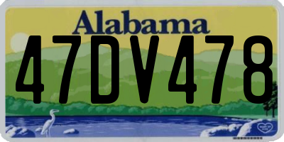 AL license plate 47DV478