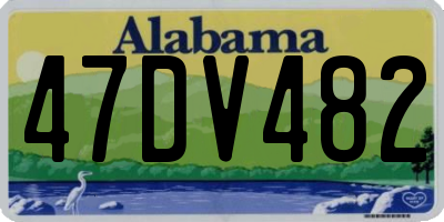 AL license plate 47DV482
