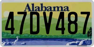 AL license plate 47DV487