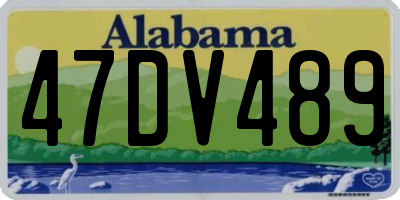 AL license plate 47DV489