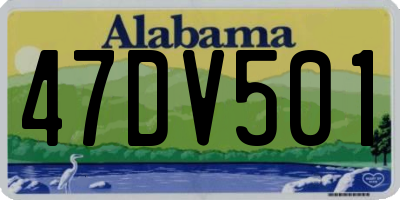 AL license plate 47DV501
