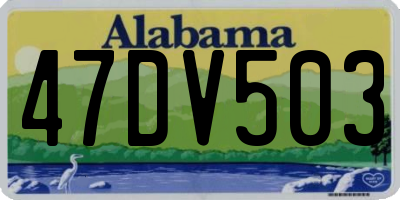 AL license plate 47DV503