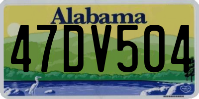 AL license plate 47DV504