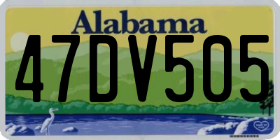 AL license plate 47DV505