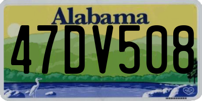 AL license plate 47DV508