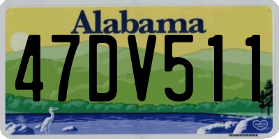 AL license plate 47DV511