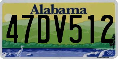 AL license plate 47DV512