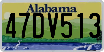 AL license plate 47DV513