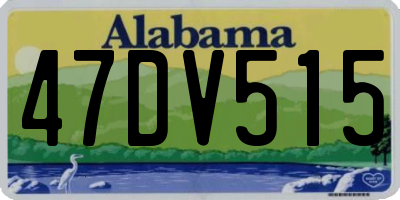 AL license plate 47DV515