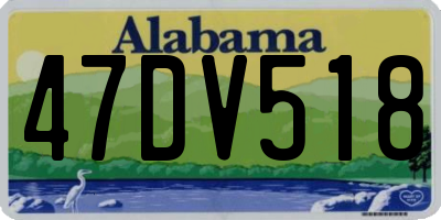 AL license plate 47DV518