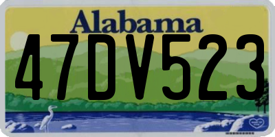 AL license plate 47DV523
