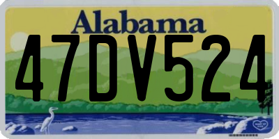 AL license plate 47DV524
