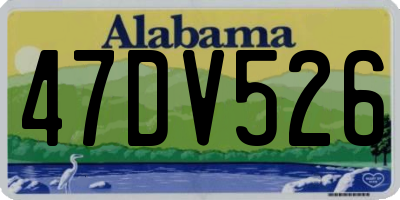 AL license plate 47DV526