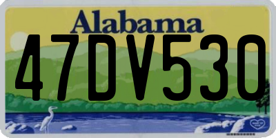AL license plate 47DV530