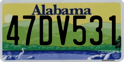 AL license plate 47DV531