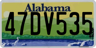 AL license plate 47DV535