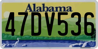 AL license plate 47DV536