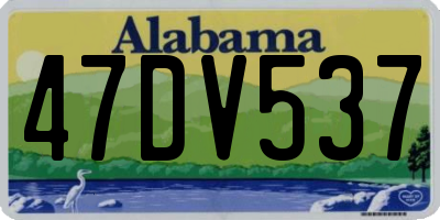 AL license plate 47DV537