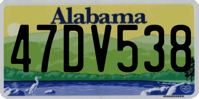 AL license plate 47DV538