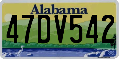 AL license plate 47DV542