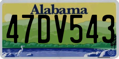 AL license plate 47DV543