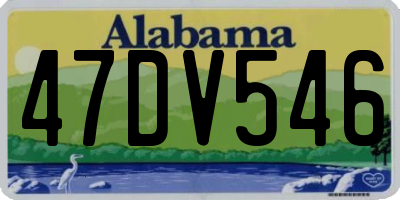 AL license plate 47DV546