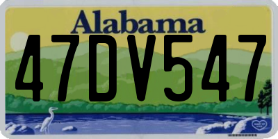 AL license plate 47DV547