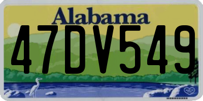 AL license plate 47DV549