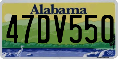 AL license plate 47DV550