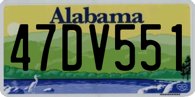 AL license plate 47DV551