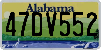 AL license plate 47DV552
