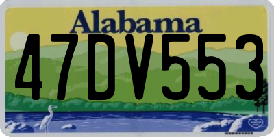 AL license plate 47DV553
