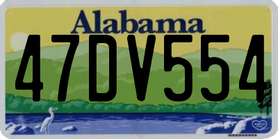 AL license plate 47DV554