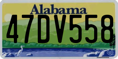 AL license plate 47DV558