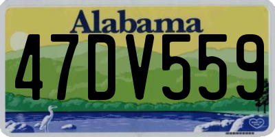 AL license plate 47DV559